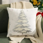 Embroidered Velvet Machine-Washable Cushion Cover (18×18 in)