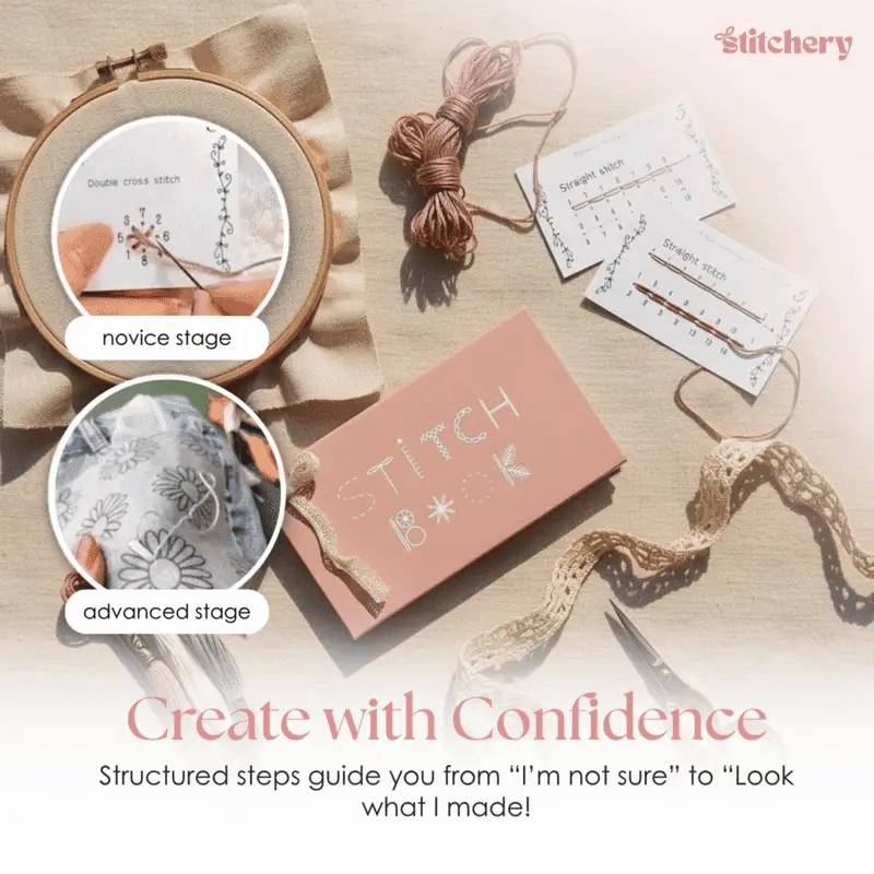 Embroidery Book Compact & Portable Over 50 Stitch Techniques