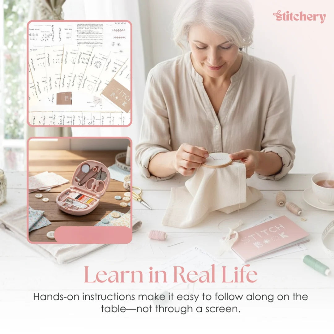 Embroidery Book Compact & Portable Over 50 Stitch Techniques
