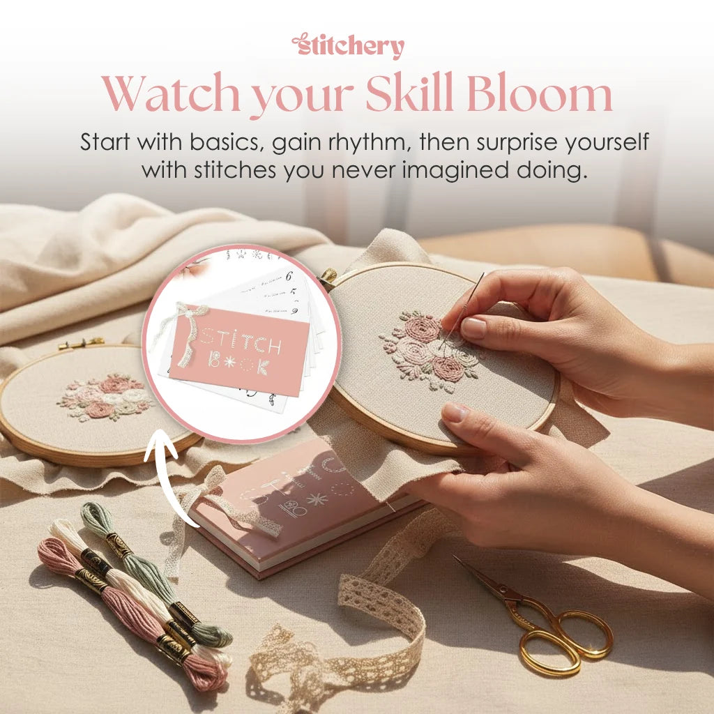 Embroidery Book Compact & Portable Over 50 Stitch Techniques