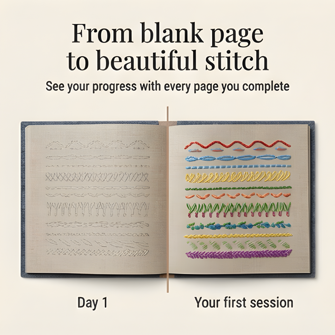 Embroidery Kit 106 Stitch Patterns & 86-Piece Toolkit