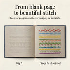 Embroidery Starter Kit 106 Stitches & Removable Linen Pages