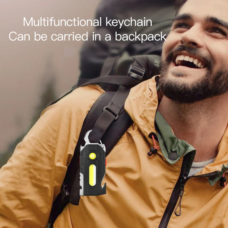 Emergency Light 400 Lumens USB-C Rechargeable Keychain & Survival Tool