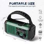 Emergency Radio 10,000mAh Power Bank Solar & Hand Crank