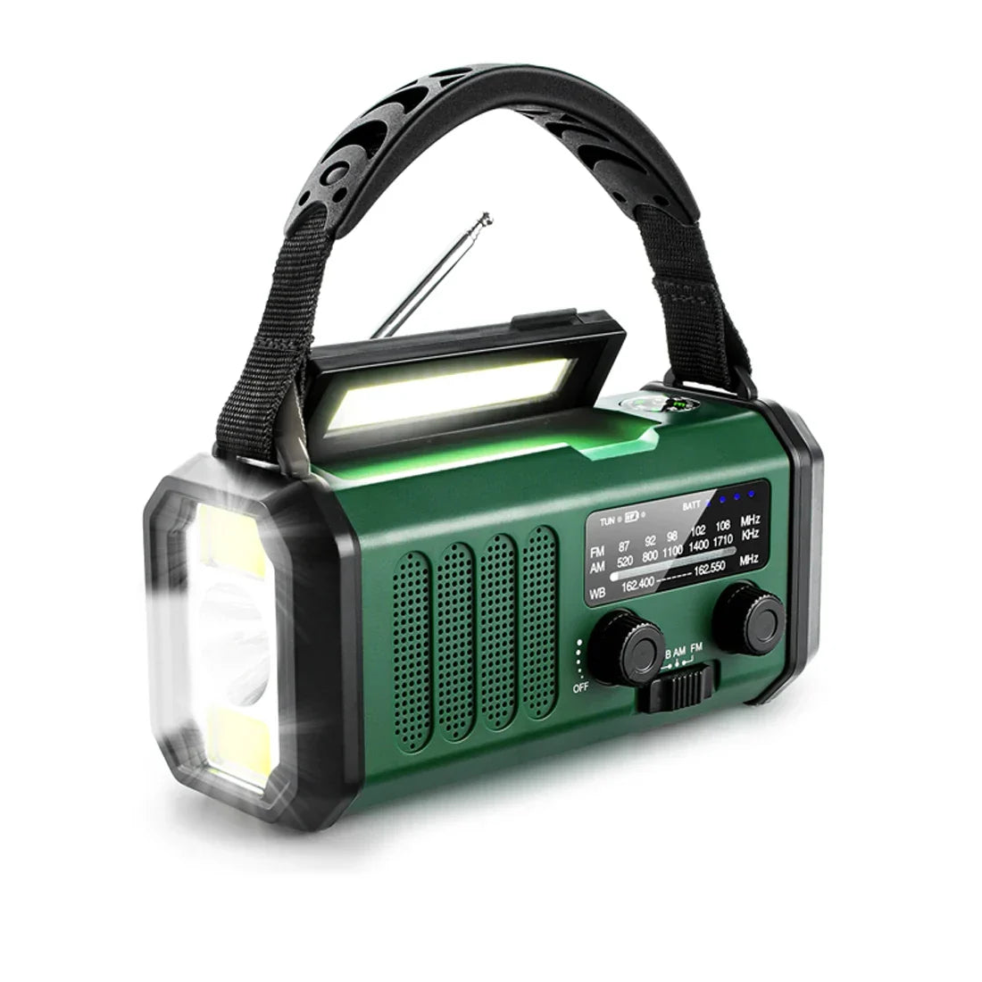 Emergency Radio 10,000mAh Power Bank Solar & Hand Crank