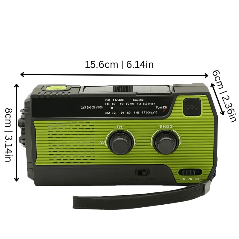 Emergency Radio AM/FM Solar & Hand Crank Power Bank