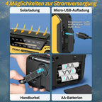 Emergency Radio AM/FM Solar & Hand-Crank Power Bank