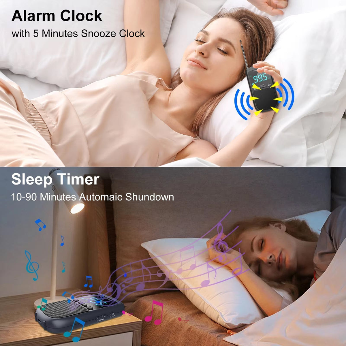 Emergency Radio AM/FM & Weather Alerts 10+ Hour Battery