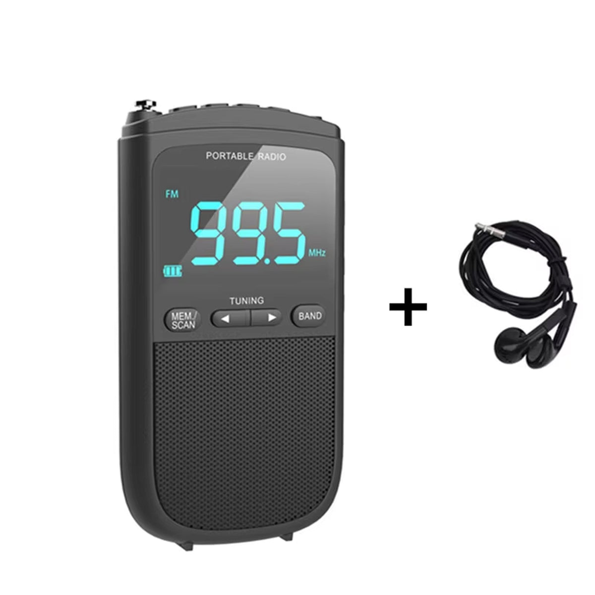 Emergency Radio AM/FM & Weather Alerts 10+ Hour Battery
