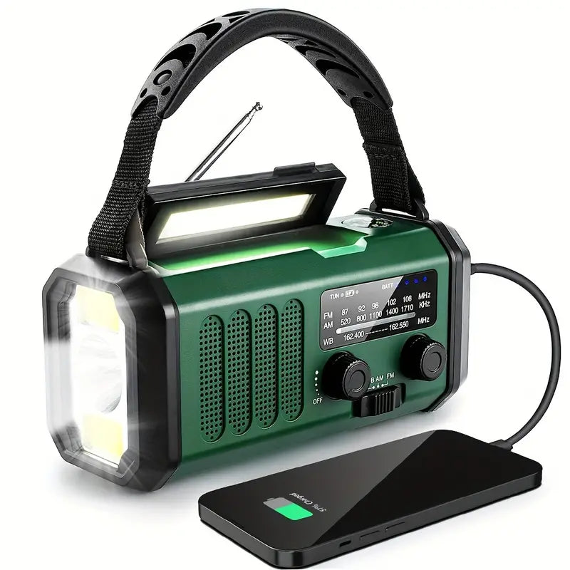 Emergency Radio Solar & Hand-Crank 10,000mAh
