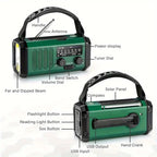 Emergency Radio Solar & Hand-Crank 10,000mAh