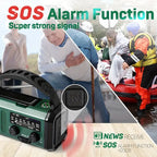 Emergency Radio Solar & Hand-Crank 10,000mAh