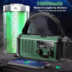 Emergency Radio Solar & Hand-Crank 10,000mAh