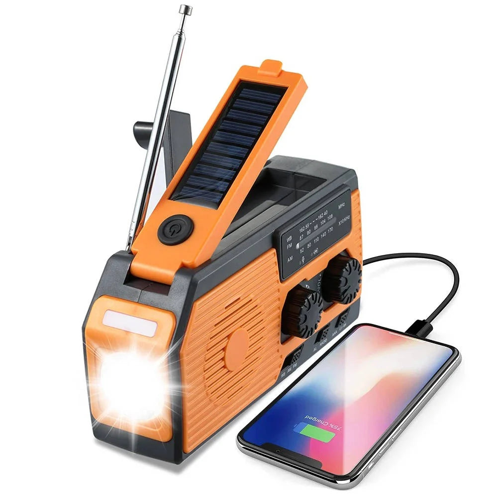 Emergency Radio Solar & Hand Crank 5000mAh Power Bank