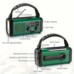 Emergency Radio Solar & Hand-Crank AM/FM NOAA Alerts