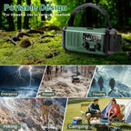 Emergency Radio Solar & Hand-Crank AM/FM NOAA Alerts