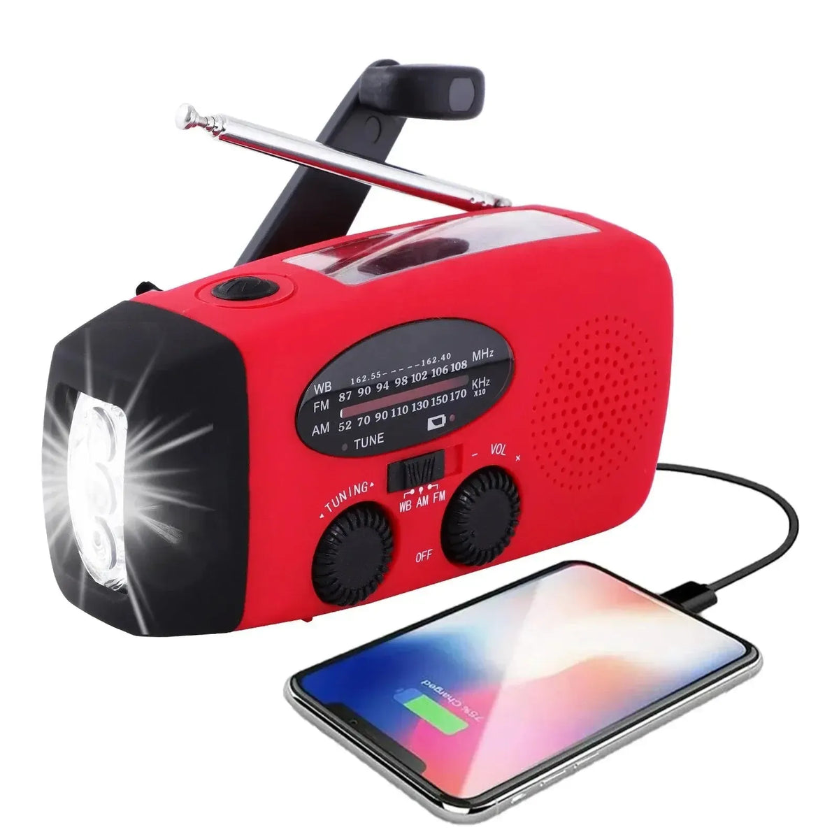 Emergency Radio Solar Hand Crank & USB