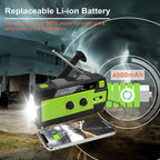 Emergency Weather Radio NOAA Alerts Hand Crank Solar