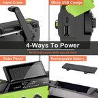Emergency Weather Radio NOAA Alerts Hand Crank Solar