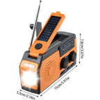 Emergency Weather Radio Solar & Hand Crank Powered