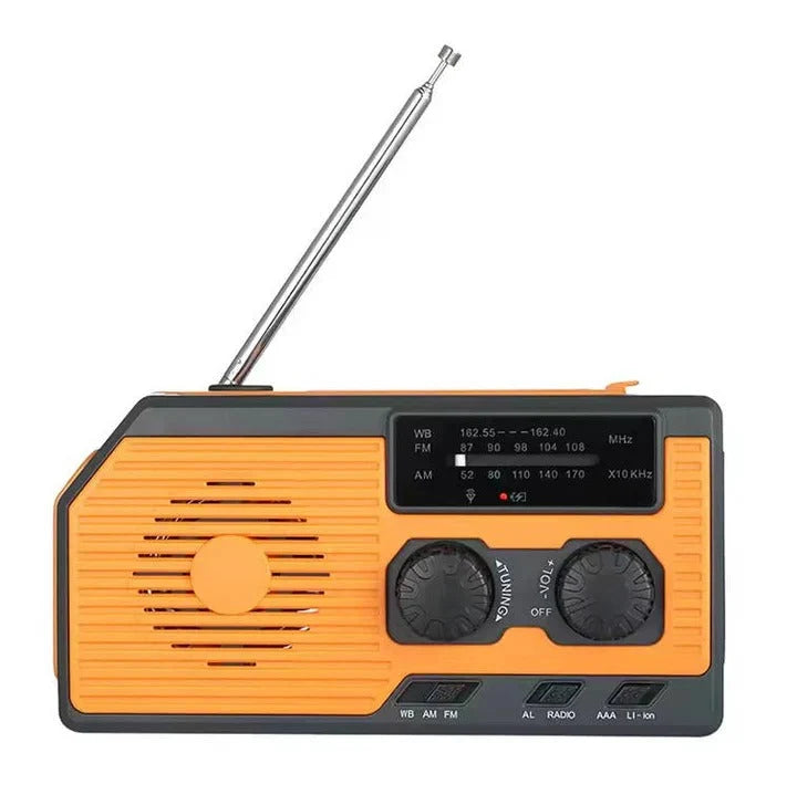 Emergency Weather Radio Solar & Hand Crank Powered