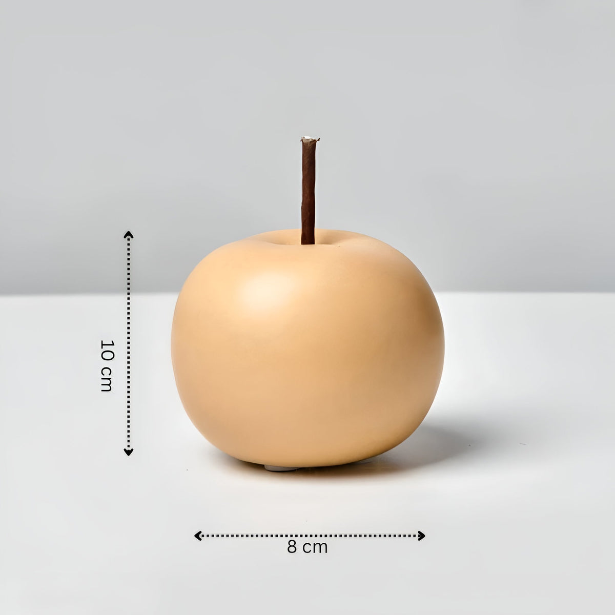 Enamel-Coated Ceramic Apple Sculpture