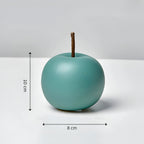 Enamel-Coated Ceramic Apple Sculpture