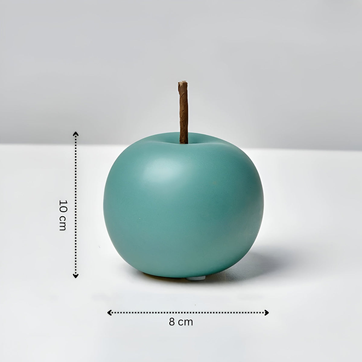 Enamel-Coated Ceramic Apple Sculpture