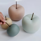 Enamel-Coated Ceramic Apple Sculpture
