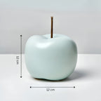 Enamel-Coated Ceramic Apple Sculpture