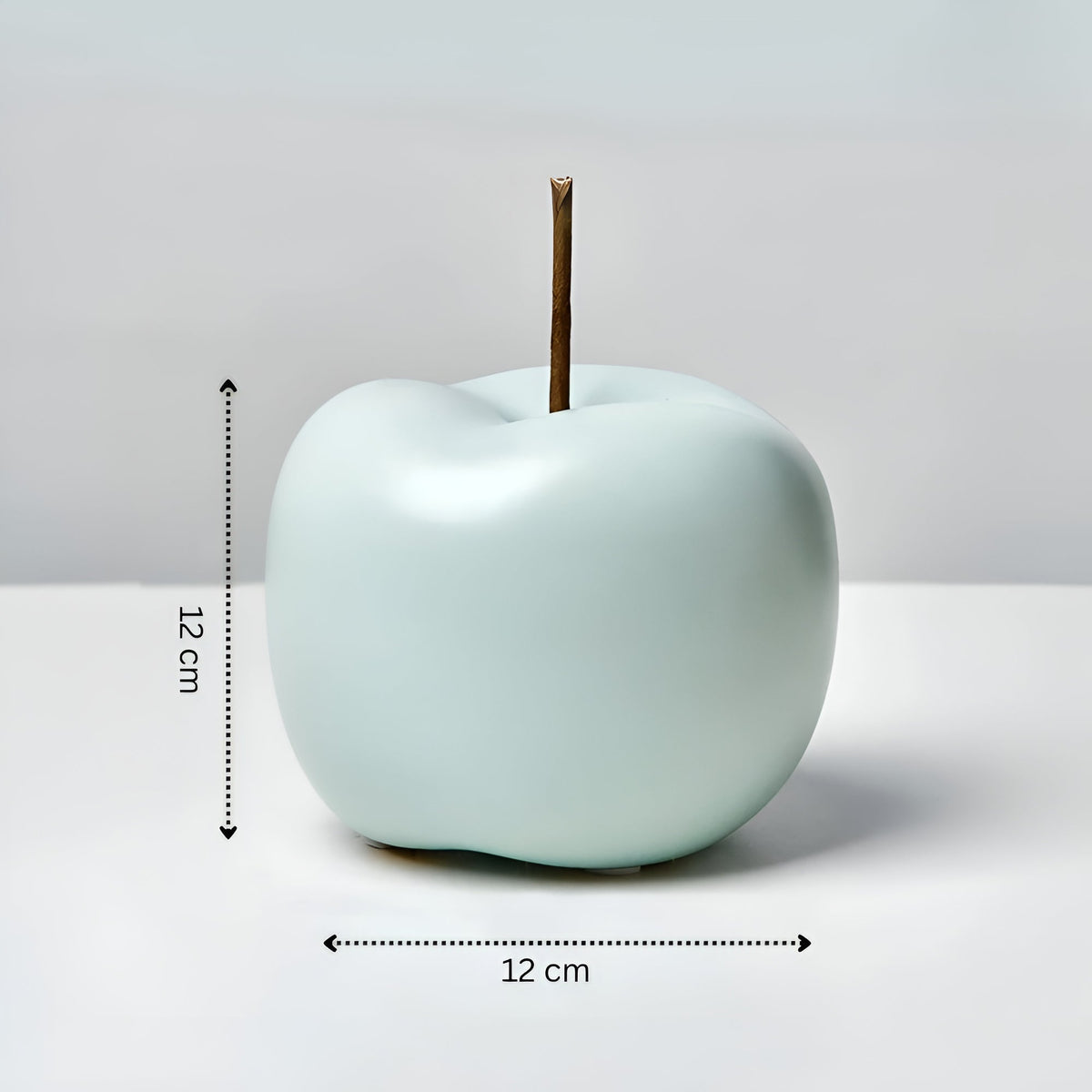 Enamel-Coated Ceramic Apple Sculpture