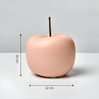 Enamel-Coated Ceramic Apple Sculpture
