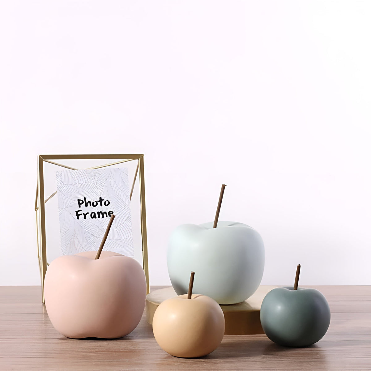 Enamel-Coated Ceramic Apple Sculpture