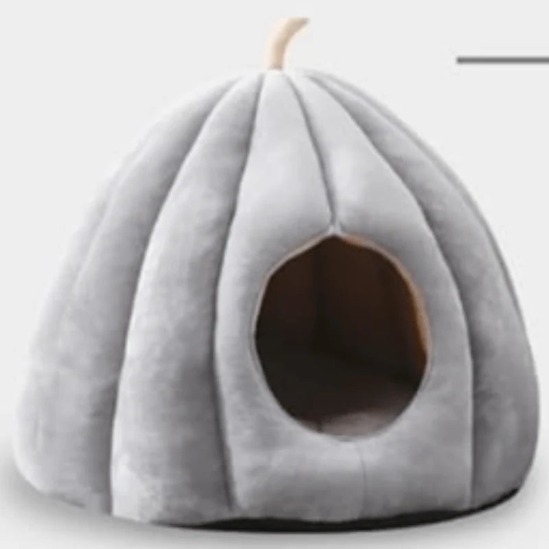 Enclosed Pet Bed Plush-Lined Machine-Washable