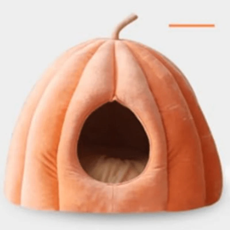 Enclosed Pet Bed Plush-Lined Machine-Washable