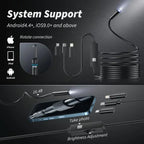Endoscope Camera 1080P HD 5m Flexible Waterproof Adjustable LED