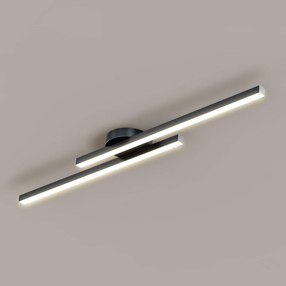 Energy-Efficient Aluminum LED Semi-Flush Ceiling Light (Dimmable Remote Control)