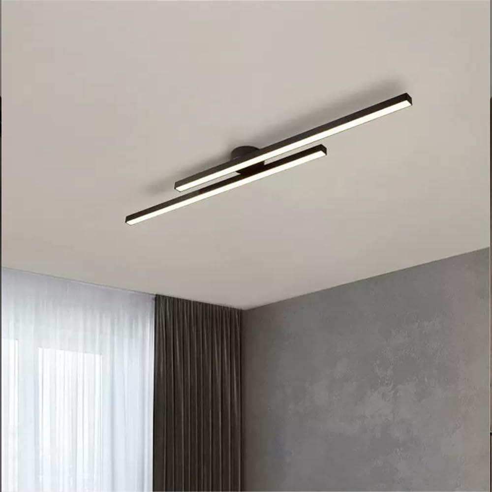 Energy-Efficient Aluminum LED Semi-Flush Ceiling Light (Dimmable Remote Control)