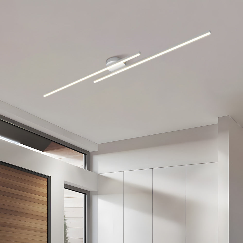 Energy-Efficient Aluminum LED Semi-Flush Ceiling Light (Dimmable Remote Control)