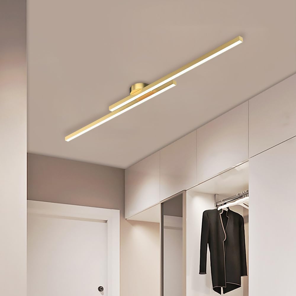 Energy-Efficient Aluminum LED Semi-Flush Ceiling Light (Dimmable Remote Control)