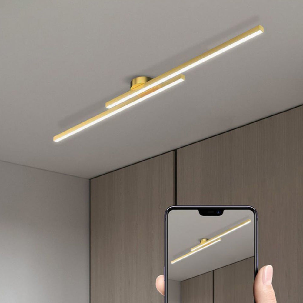 Energy-Efficient Aluminum LED Semi-Flush Ceiling Light (Dimmable Remote Control)