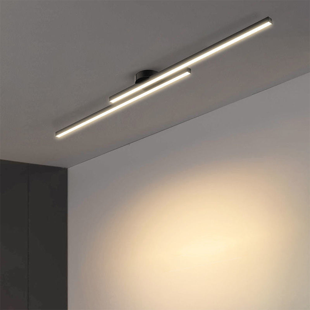 Energy-Efficient Aluminum LED Semi-Flush Ceiling Light (Dimmable Remote Control)