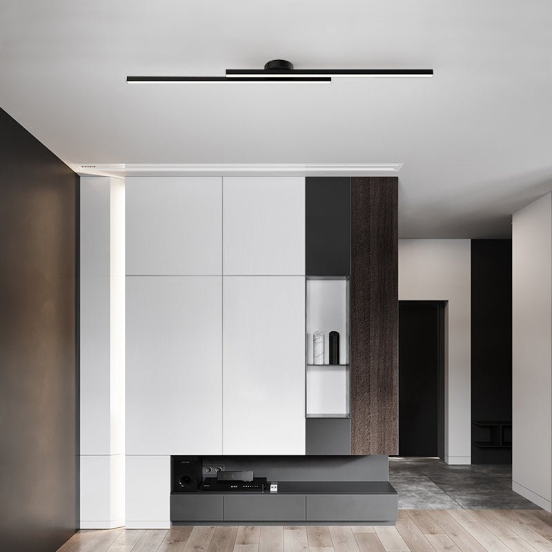 Energy-Efficient Aluminum LED Semi-Flush Ceiling Light (Dimmable Remote Control)
