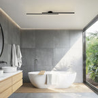 Energy-Efficient Aluminum LED Semi-Flush Ceiling Light (Dimmable Remote Control)