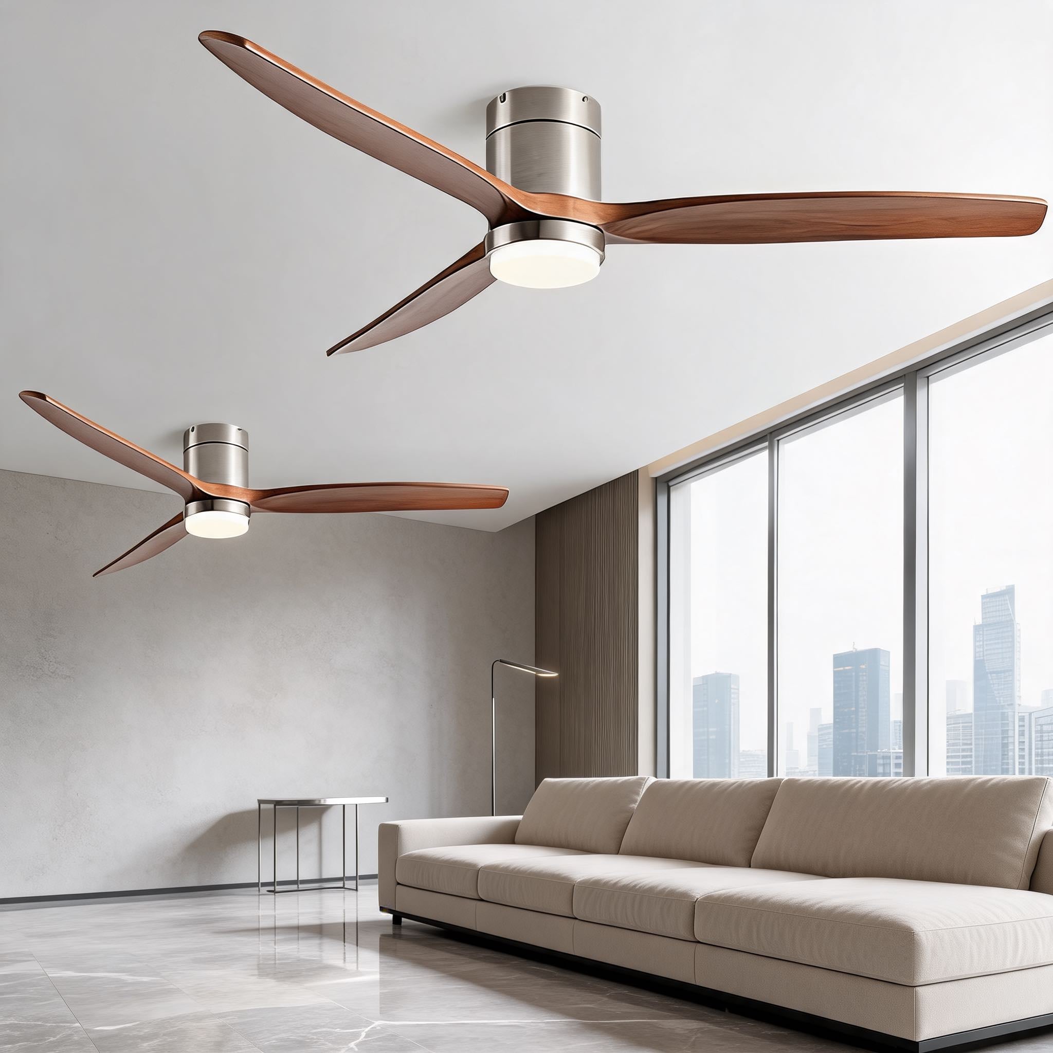 Energy-Efficient DC Motor & Adjustable LED Ceiling Fan