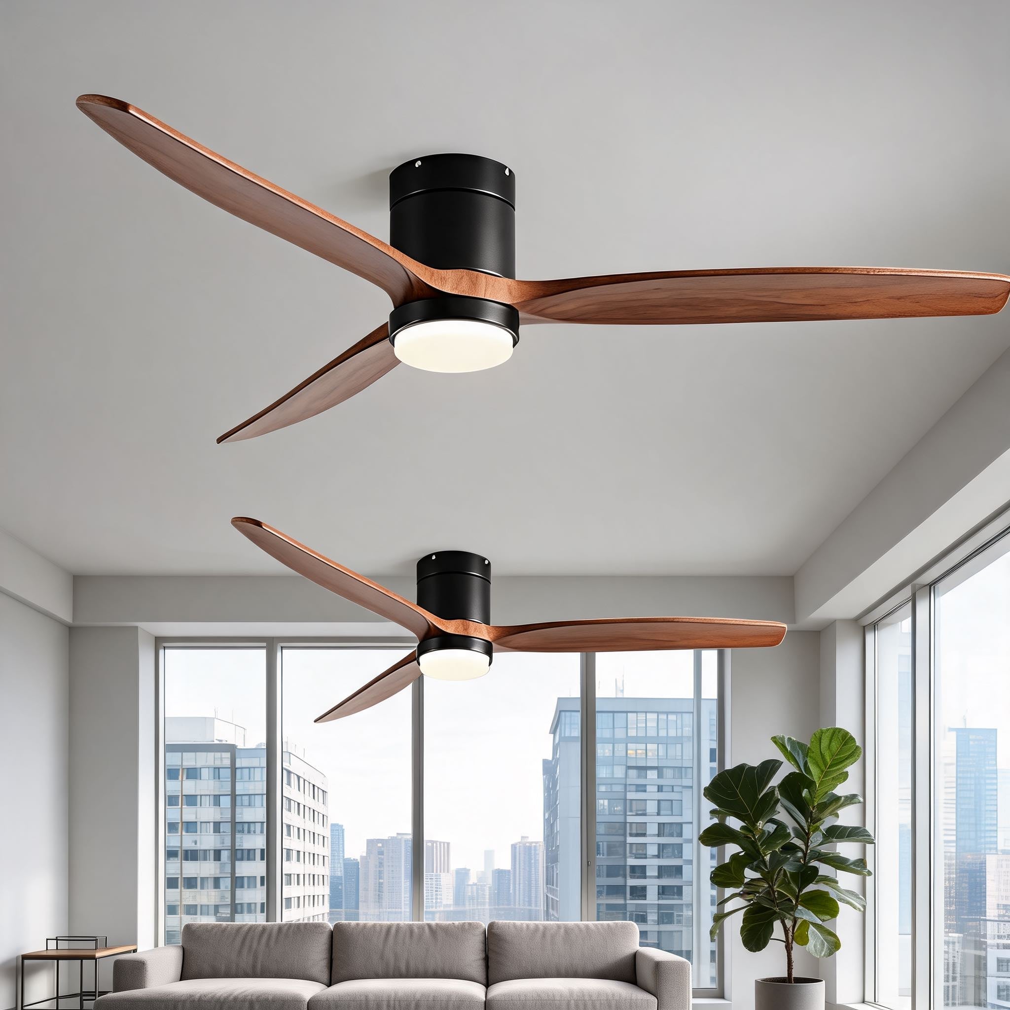 Energy-Efficient DC Motor & Adjustable LED Ceiling Fan