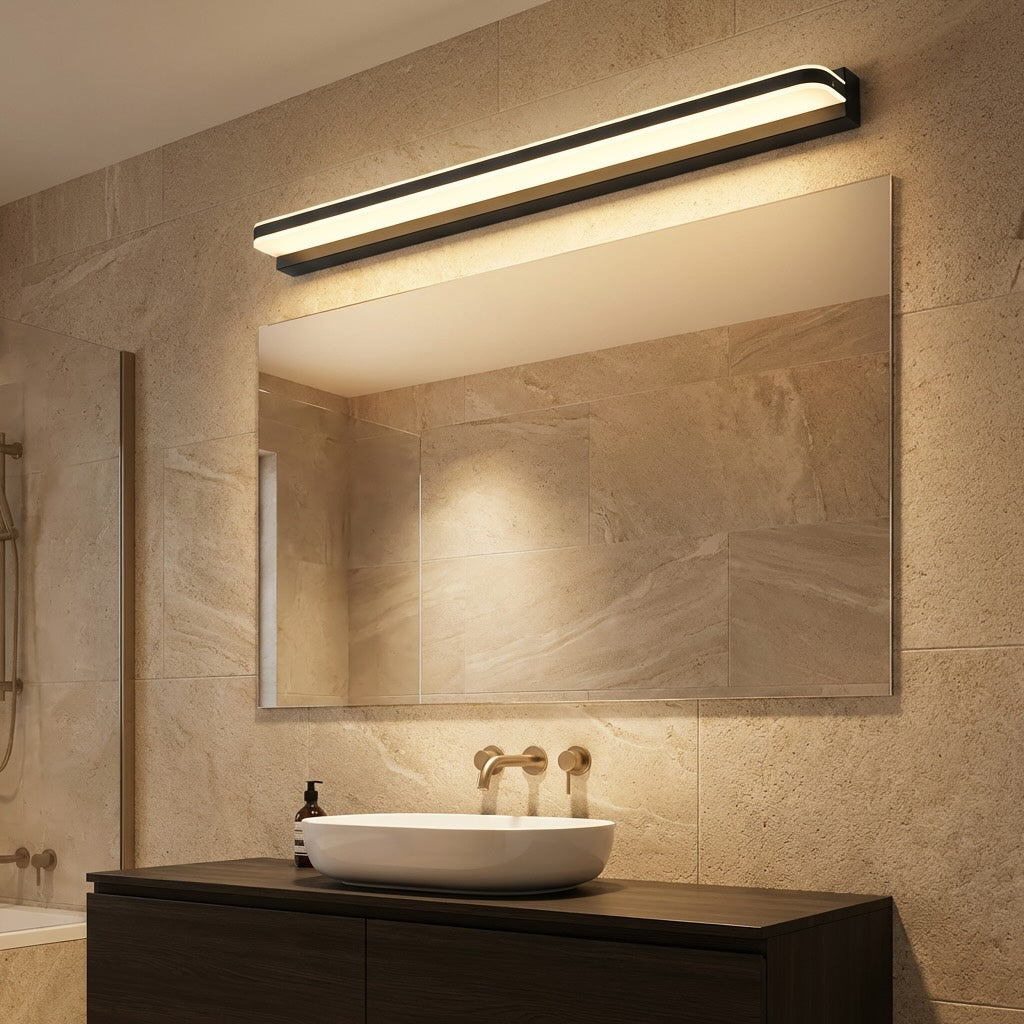 Energy-Efficient LED Polished Iron Vanity Light