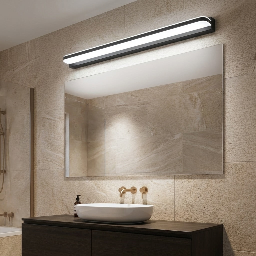 Energy-Efficient LED Polished Iron Vanity Light