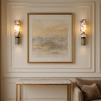 Energy-Efficient LED Stone & Copper Wall Sconce