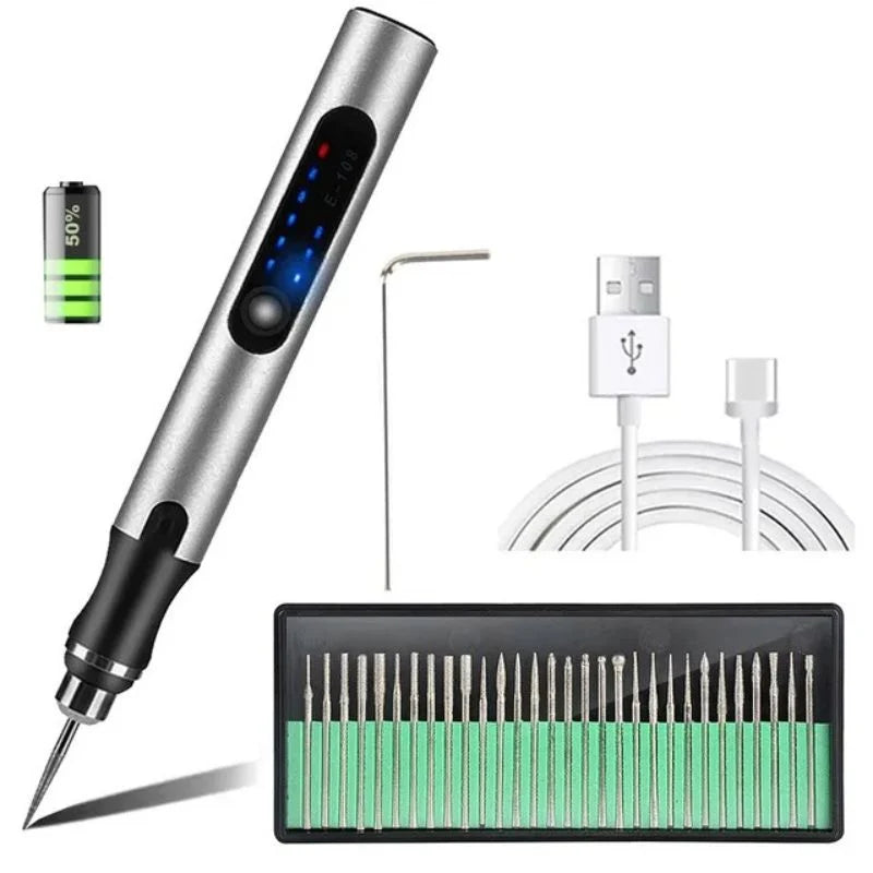 Engraving Pen Wireless Rechargeable LCD Screen & Adjustable Speed